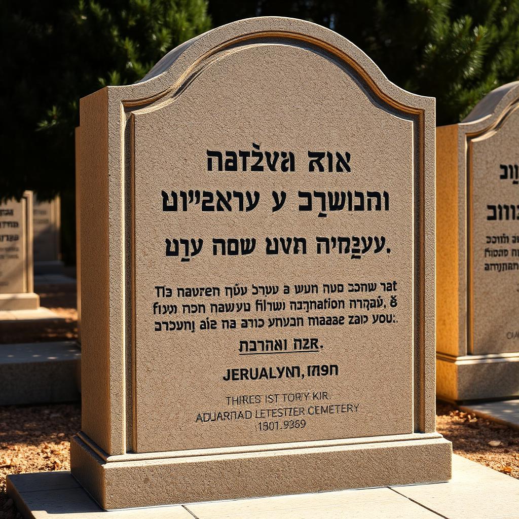 מצבת קיר מס' 1 - אבן ירושלמית